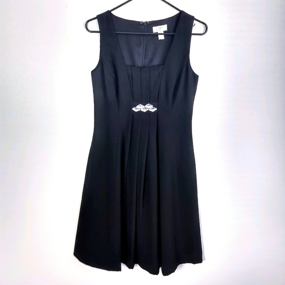 LOFT Dresses & Skirts - LOFT Ann Taylor Black Dress Crystal Embellishments